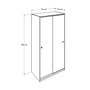 Hanah Home Armario de Puertas Correderas Blanco Swd-431-By-2
